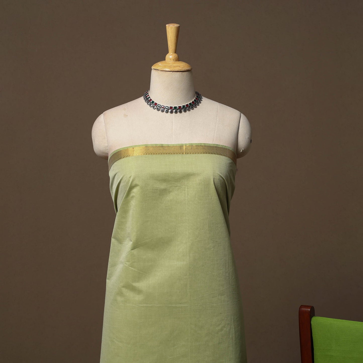 Mangalagiri natural dyed 3pc unstitched dress material 04