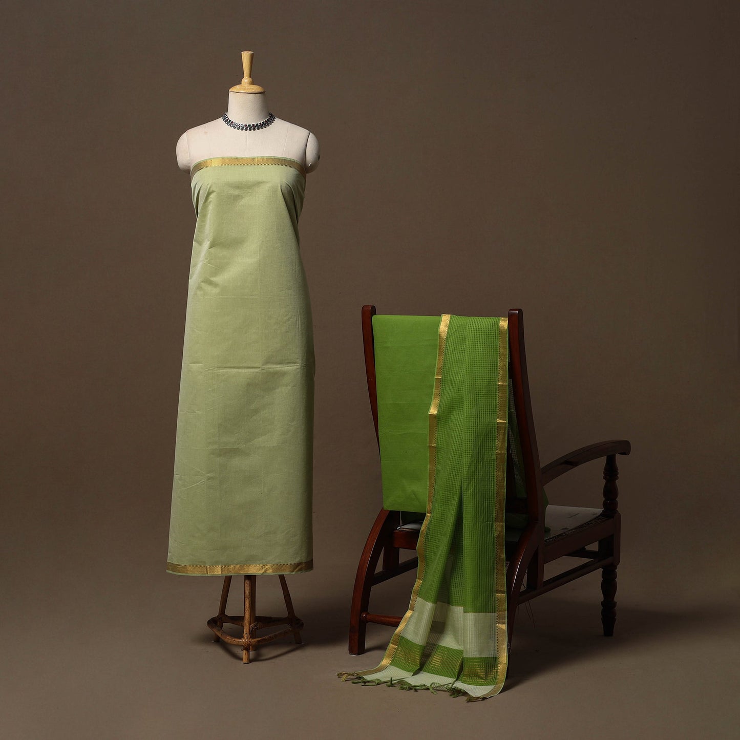 Mangalagiri natural dyed 3pc unstitched dress material 04