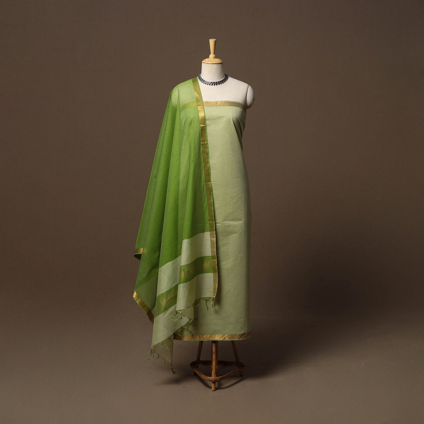 Mangalagiri natural dyed 3pc unstitched dress material 04