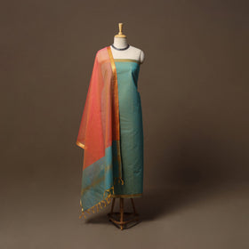 Mangalagiri natural dyed 3pc unstitched dress material 05