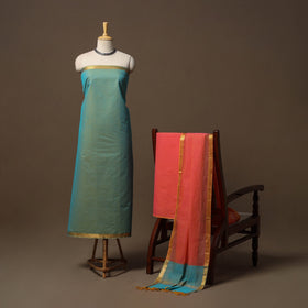 Mangalagiri natural dyed 3pc unstitched dress material 05