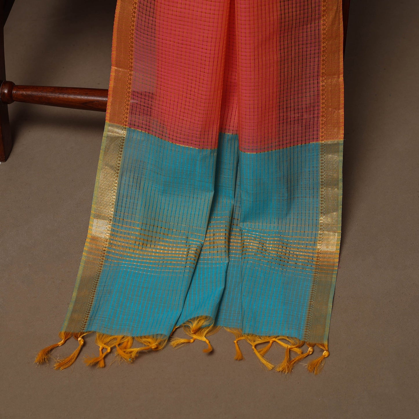 Mangalagiri natural dyed 3pc unstitched dress material 05