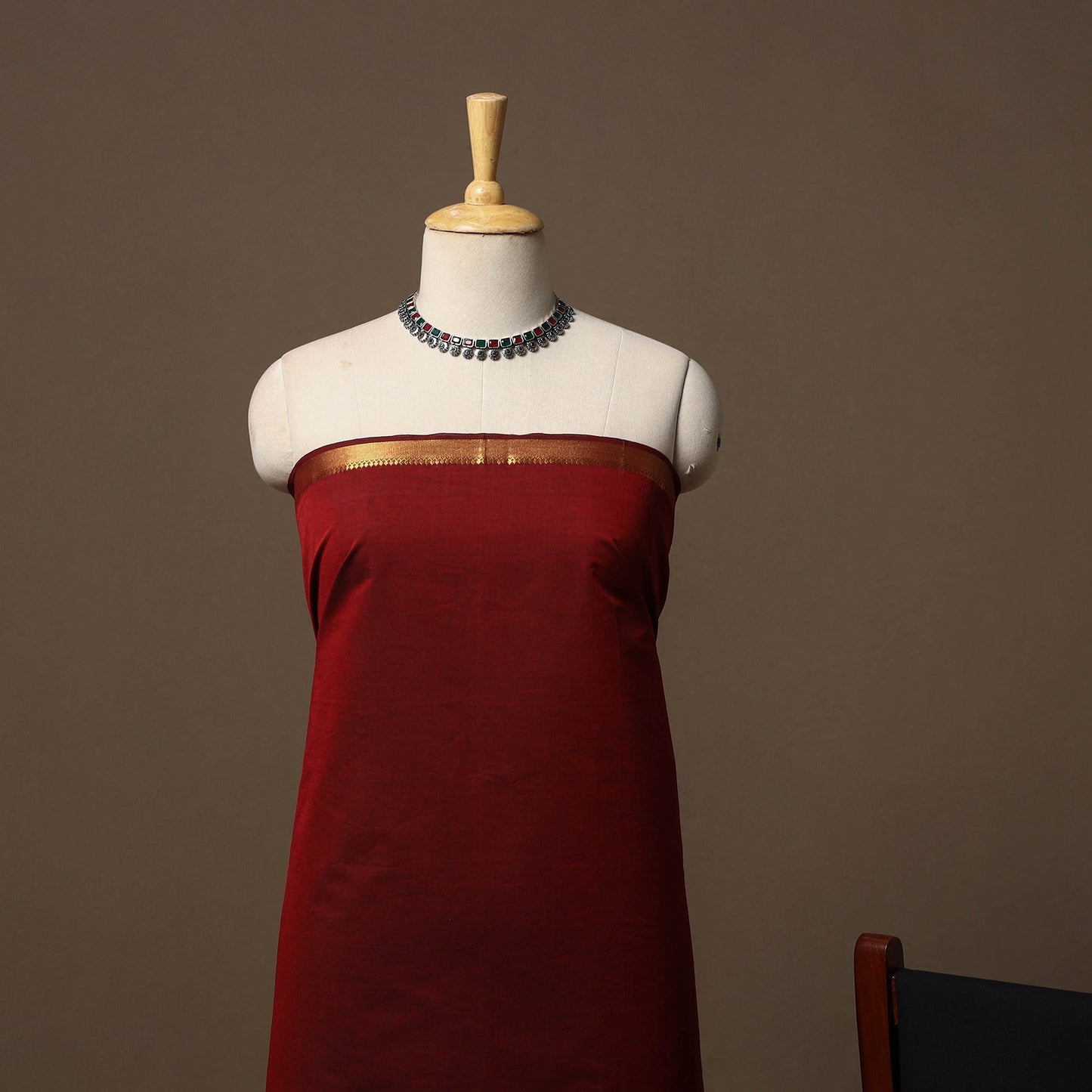 Mangalagiri natural dyed 3pc unstitched dress material 06