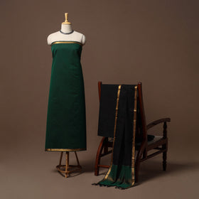 Mangalagiri natural dyed 3pc unstitched dress material 08