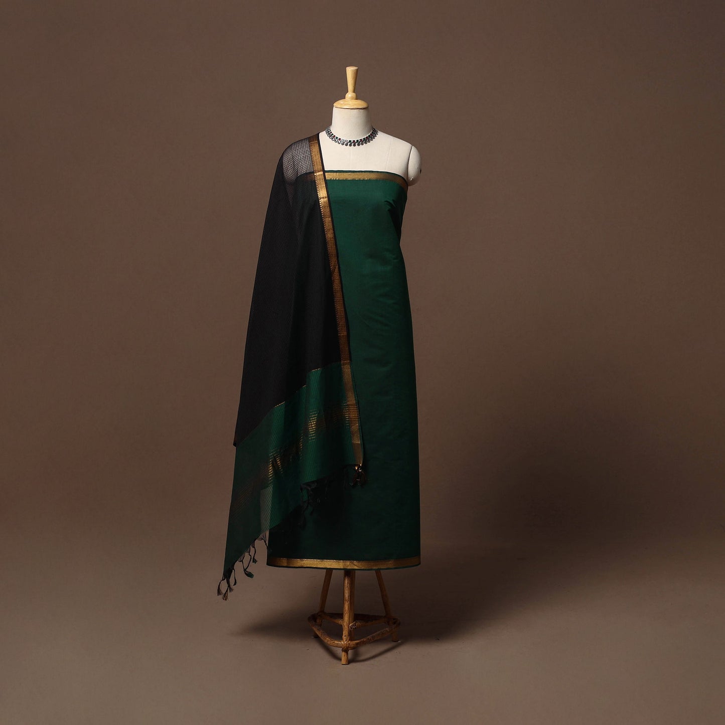 Mangalagiri natural dyed 3pc unstitched dress material 08