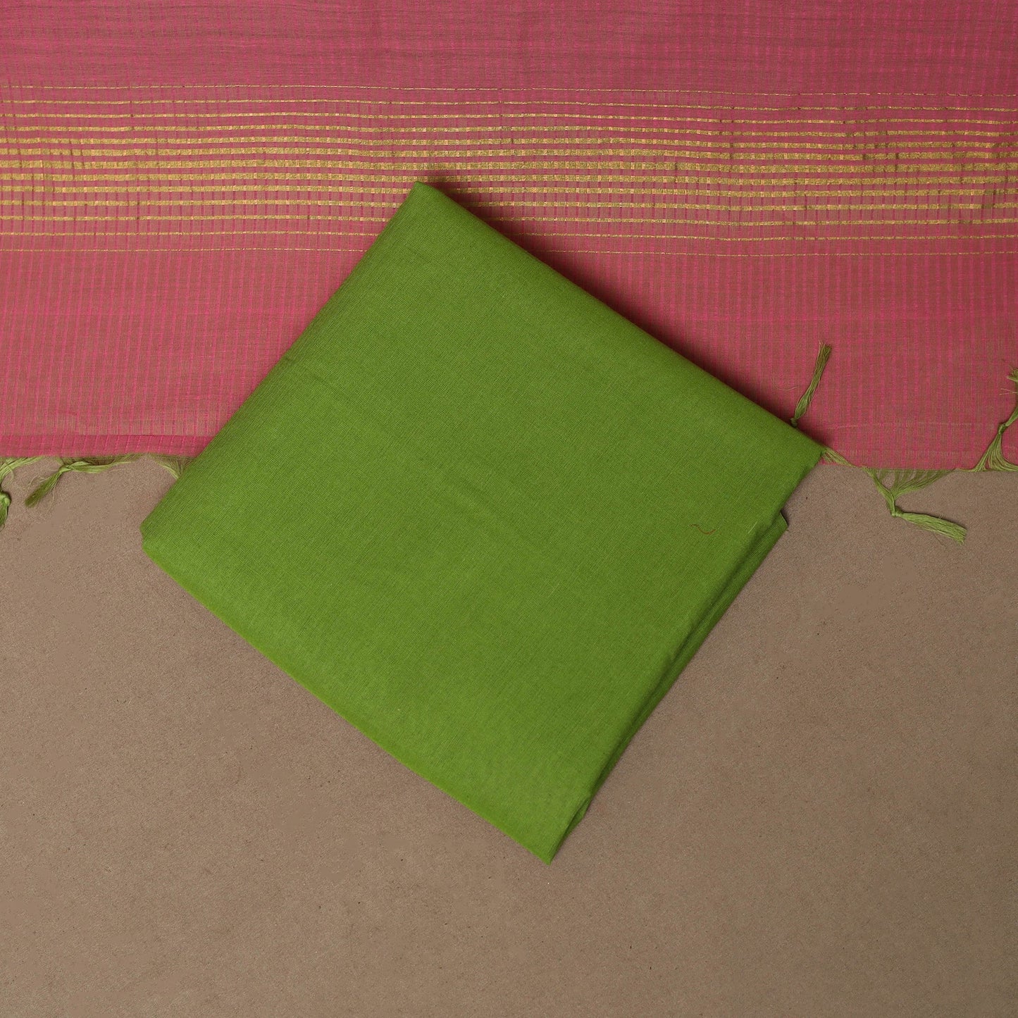Mangalagiri natural dyed 3pc unstitched dress material 09