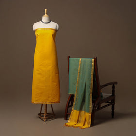 Mangalagiri natural dyed 3pc unstitched dress material 10