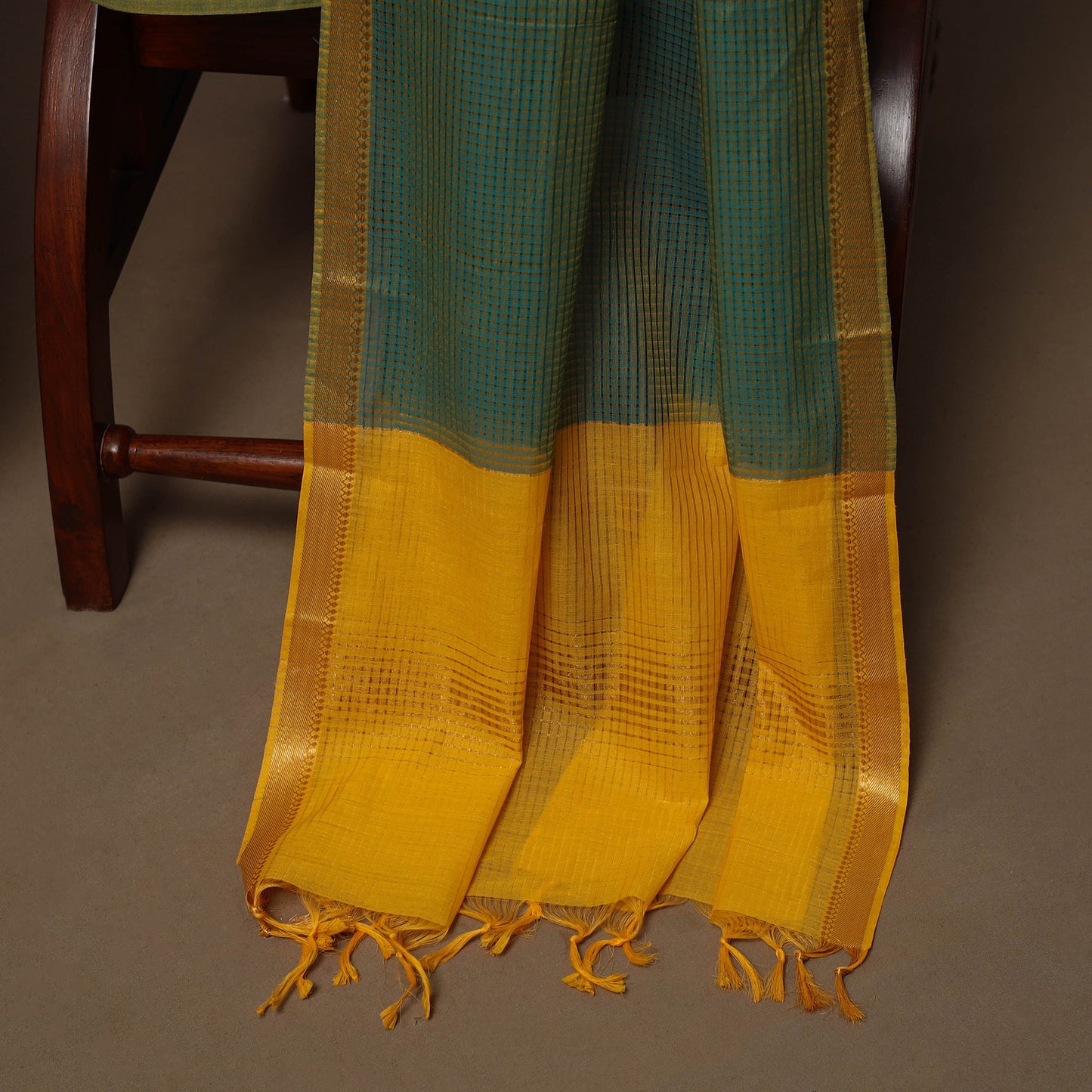 Mangalagiri natural dyed 3pc unstitched dress material 10