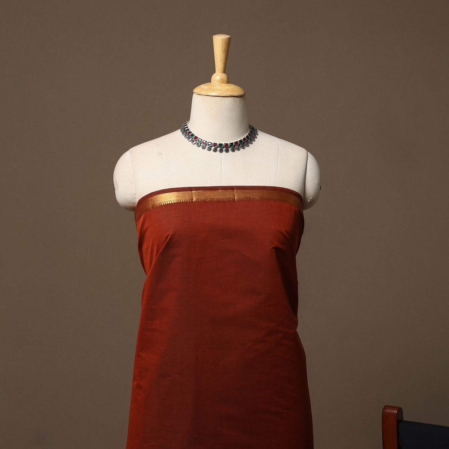 Mangalagiri natural dyed 3pc unstitched dress material 11