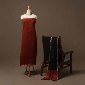 Mangalagiri natural dyed 3pc unstitched dress material 11