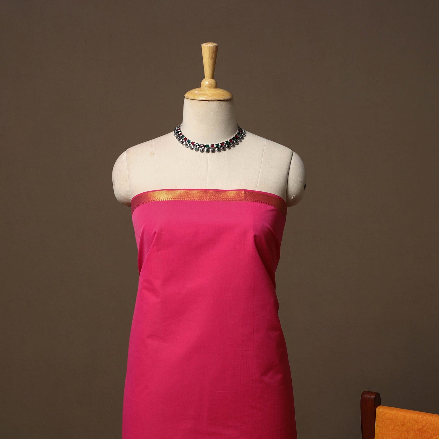 Mangalagiri natural dyed 3pc unstitched dress material 12