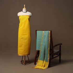 Mangalagiri natural dyed 3pc unstitched dress material 13