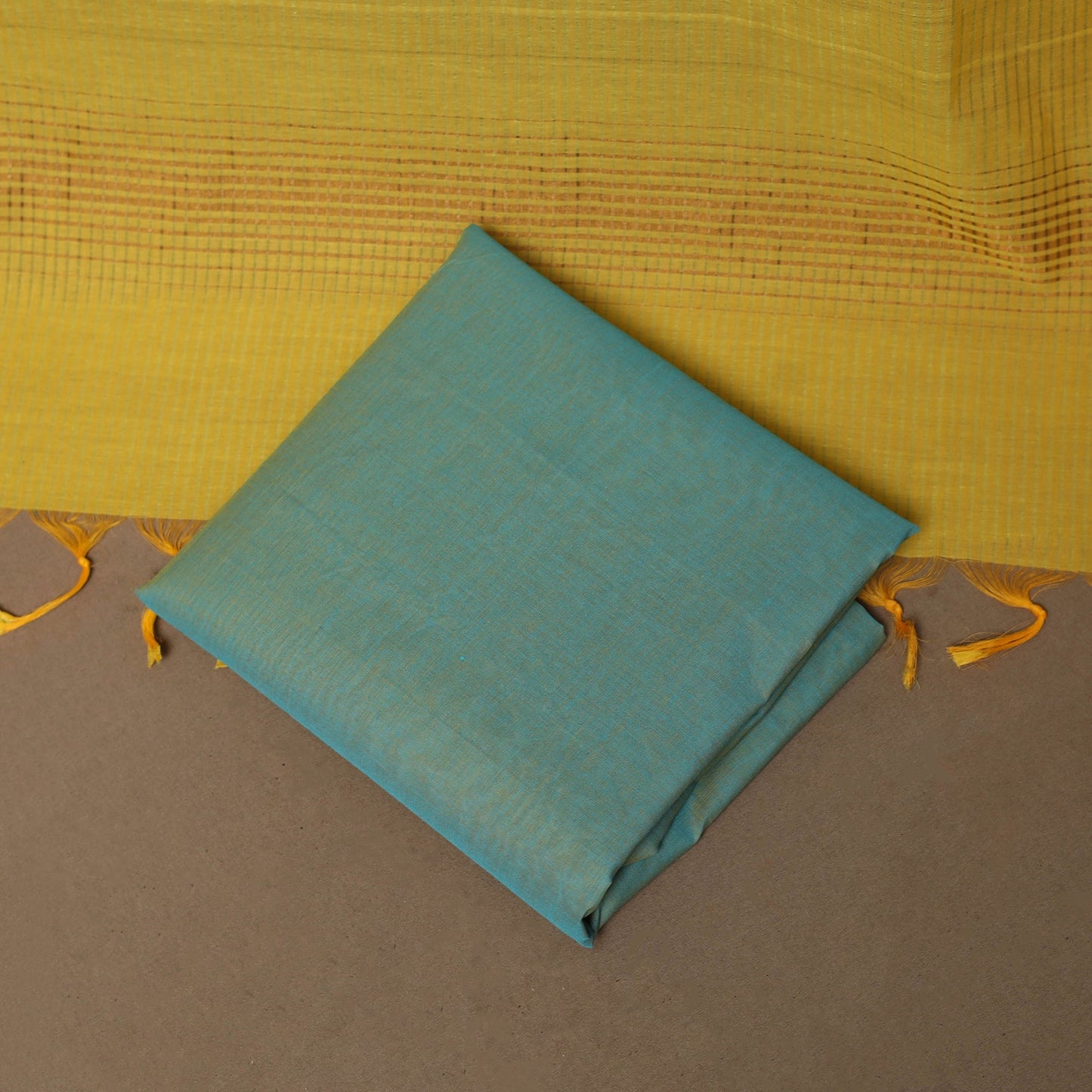 Mangalagiri natural dyed 3pc unstitched dress material 13