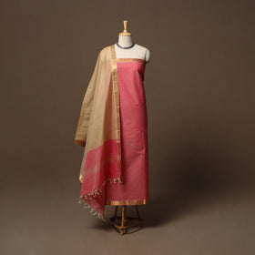 Mangalagiri natural dyed 3pc unstitched dress material 14