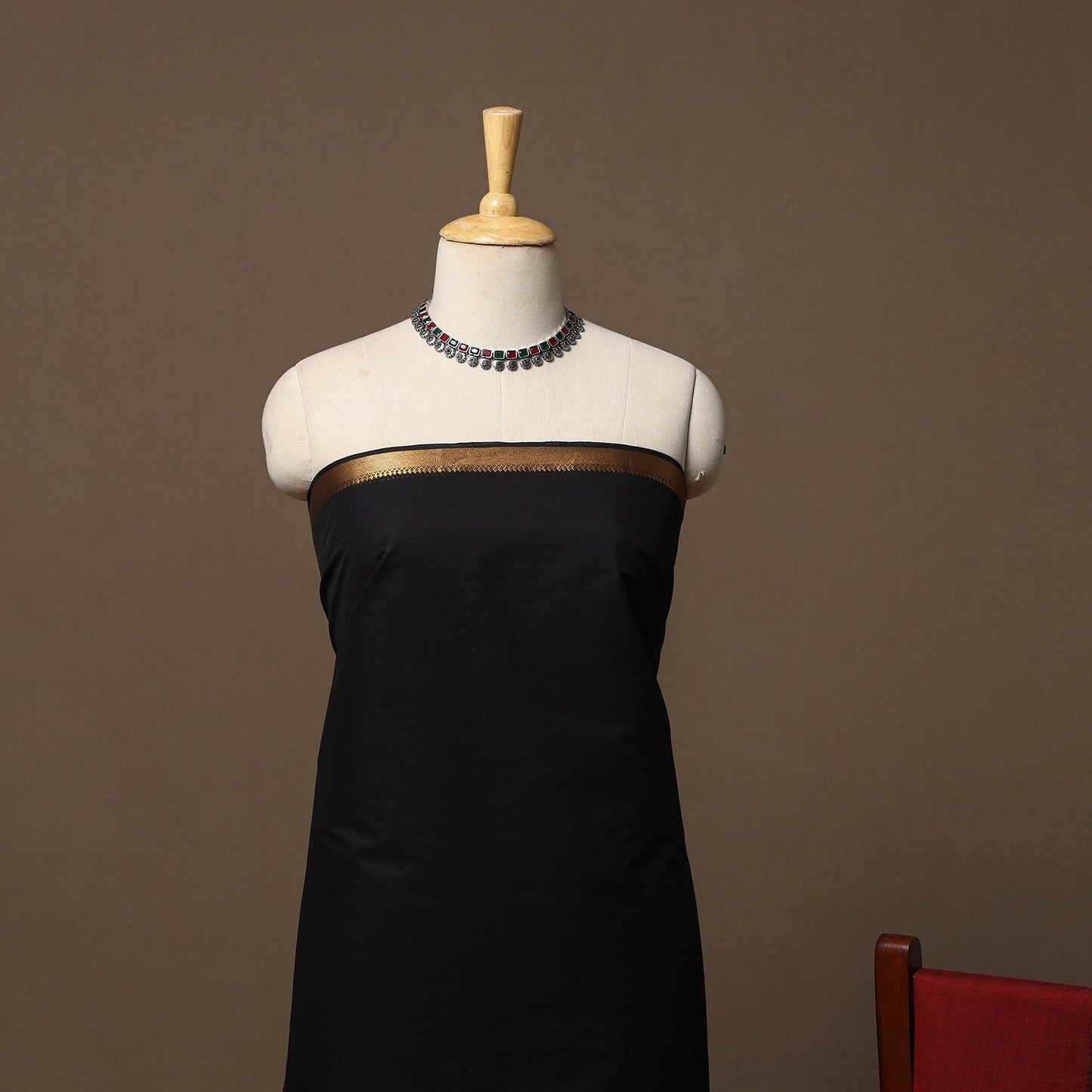 Mangalagiri natural dyed 3pc unstitched dress material 15