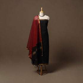 Mangalagiri natural dyed 3pc unstitched dress material 15