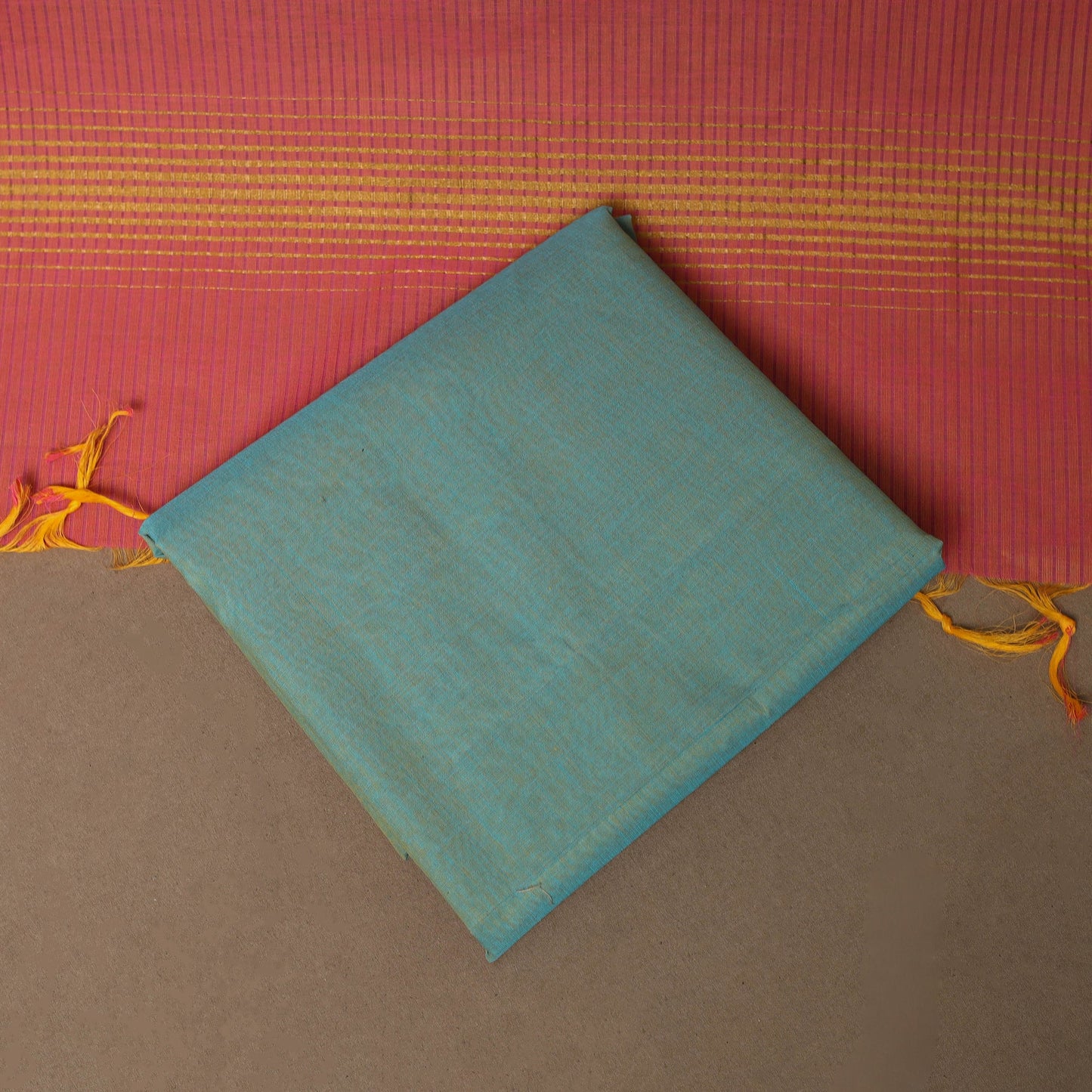 Mangalagiri natural dyed 3pc unstitched dress material 16