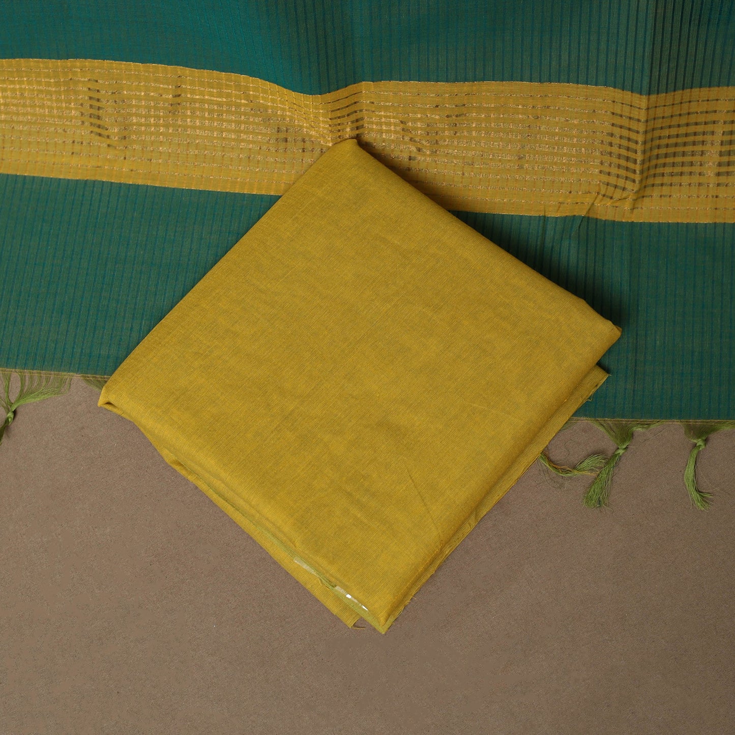Mangalagiri natural dyed 3pc unstitched dress material 17