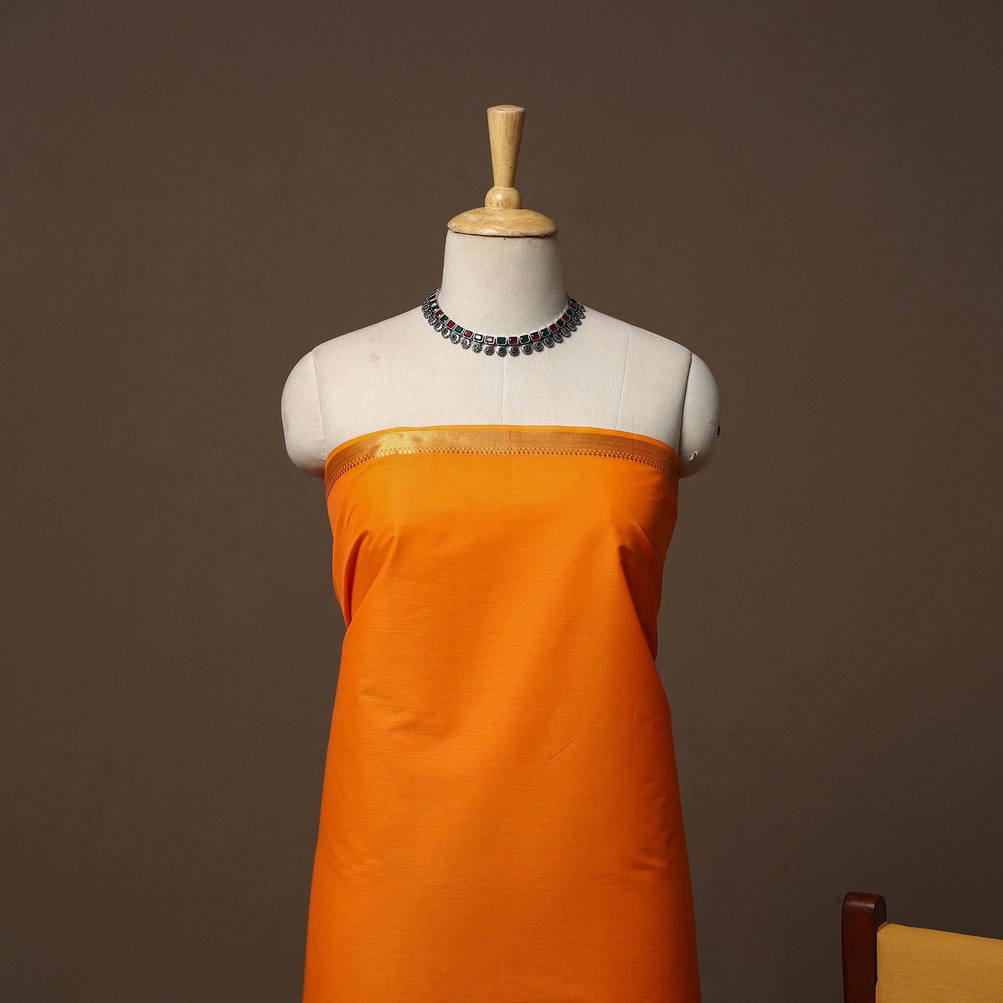 Mangalagiri natural dyed 3pc unstitched dress material 18