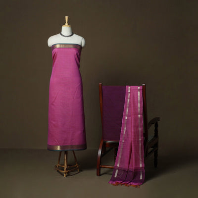 Mangalagiri silk cotton 3pc unstitched dress material