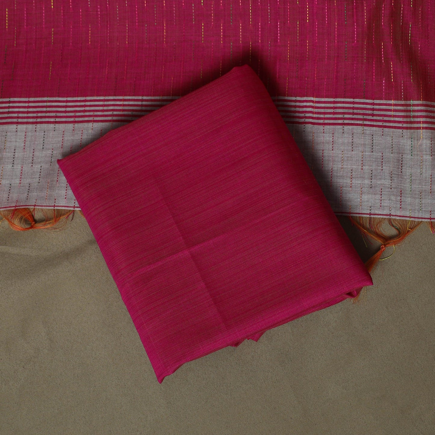 Mangalagiri silk cotton 3pc unstitched dress material