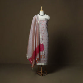 Mangalagiri silk cotton 3pc unstitched dress material