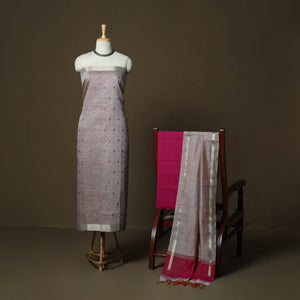 Mangalagiri silk cotton 3pc unstitched dress material