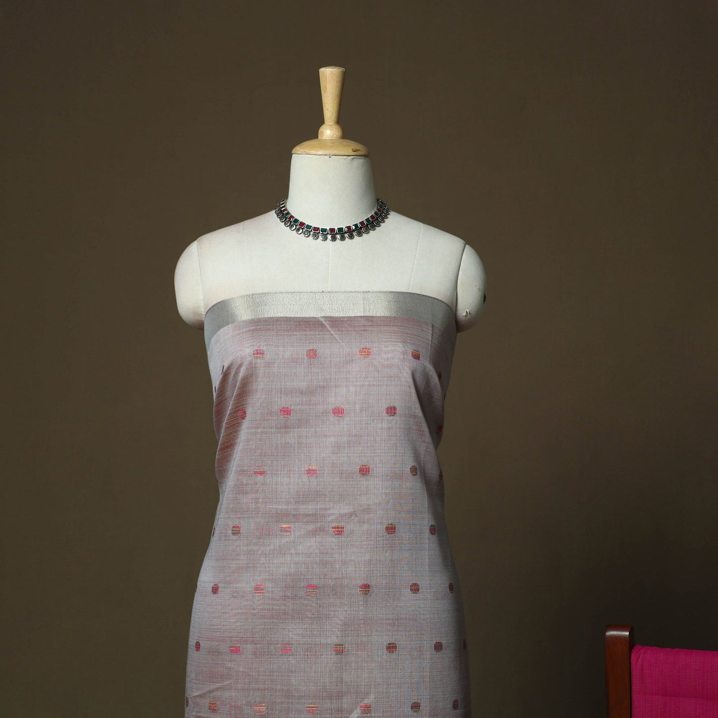 Mangalagiri silk cotton 3pc unstitched dress material