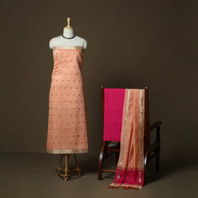 Mangalagiri silk cotton 3pc unstitched dress material