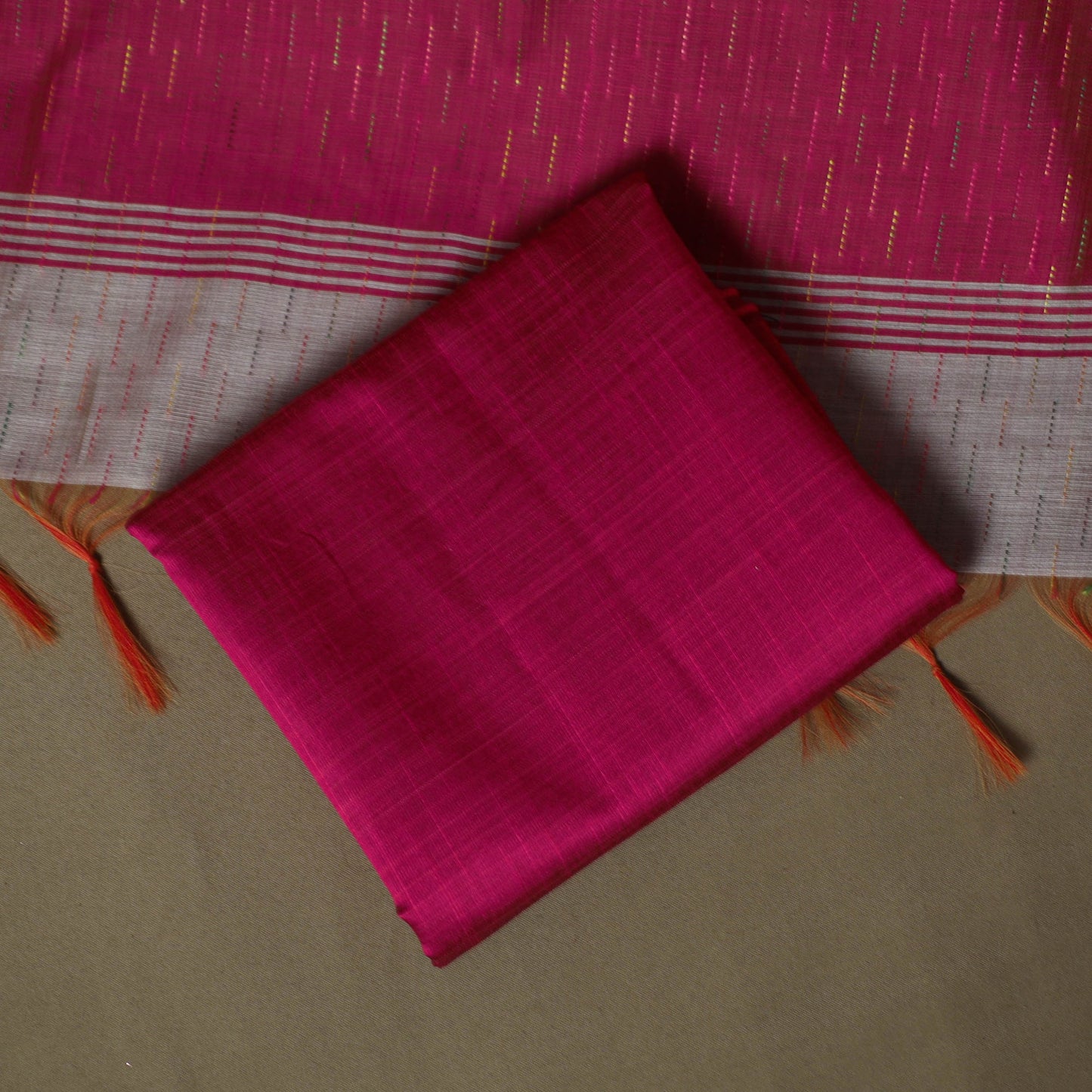 Mangalagiri silk cotton 3pc unstitched dress material