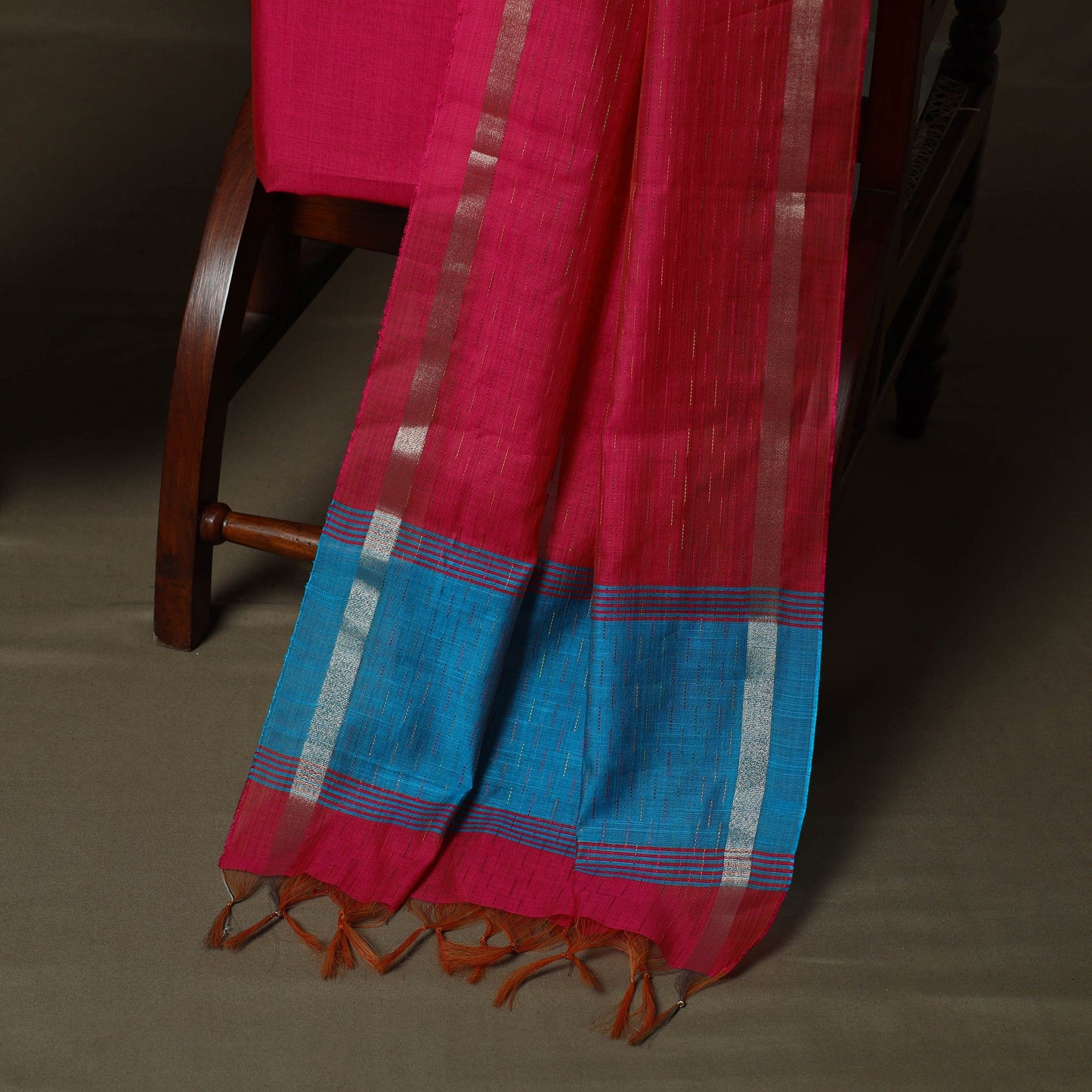 Mangalagiri silk cotton 3pc unstitched dress material