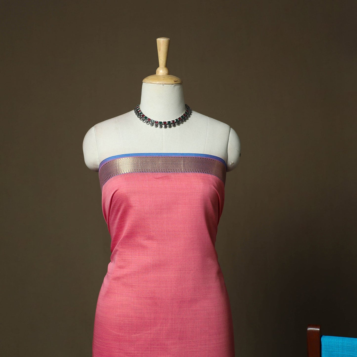 Mangalagiri silk cotton 3pc unstitched dress material