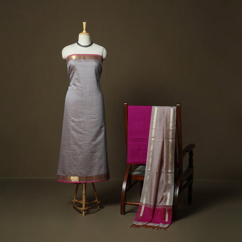 Mangalagiri silk cotton 3pc unstitched dress material