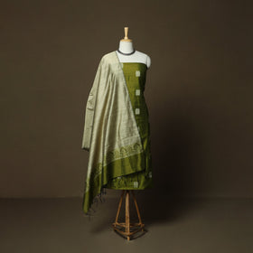 Mangalagiri silk cotton thread work 3pc unstitched dress