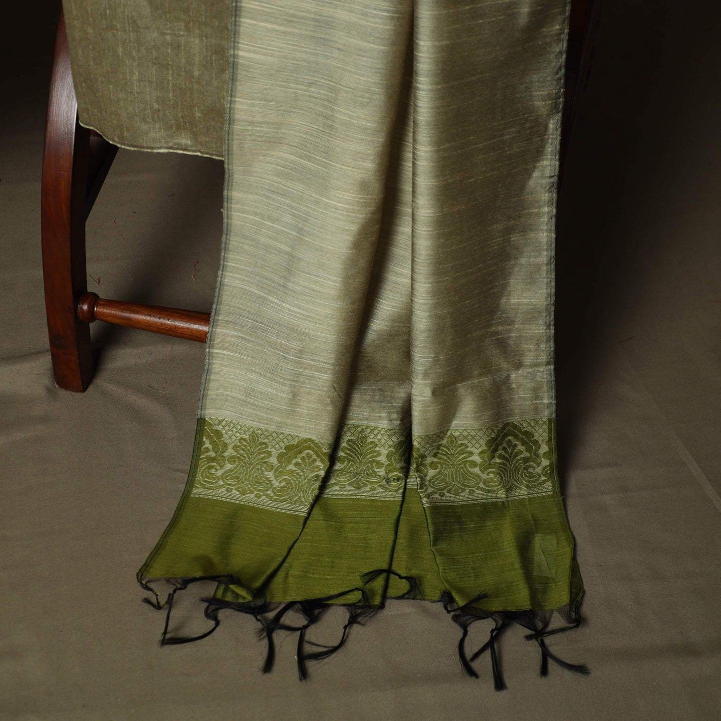 Mangalagiri silk cotton thread work 3pc unstitched dress