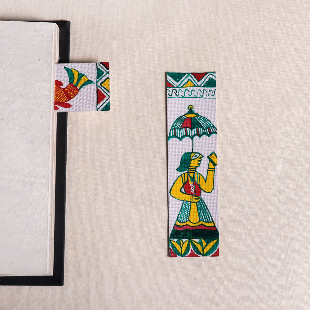 Buy Manjusha Hand Painted Paper Bookmark 