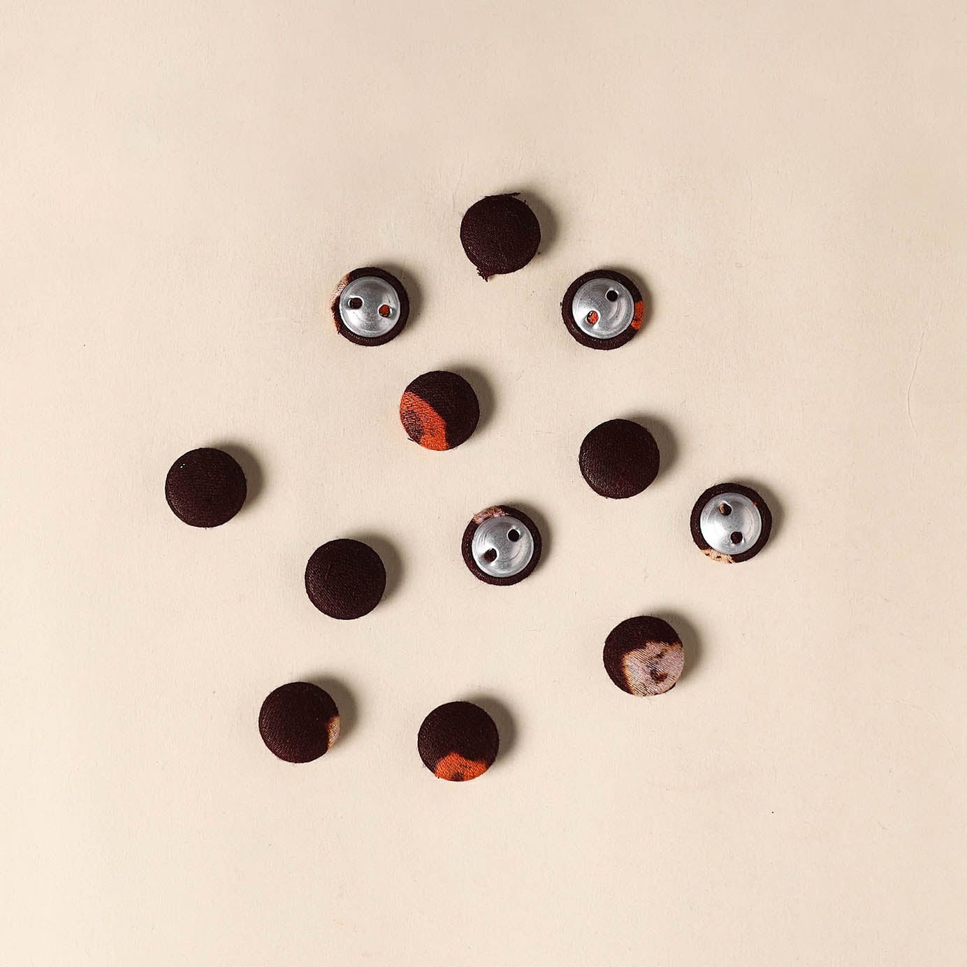  Maroon Handmade Fabric Button Small at iTokri