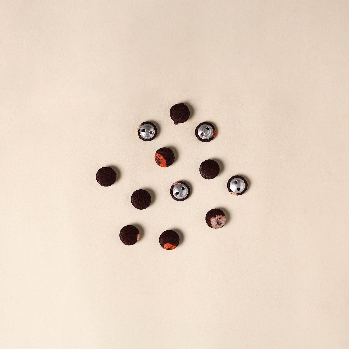  Maroon Handmade Fabric Button Small at iTokri