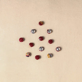 1.5cm handmade fabric small button (set of 12) 16