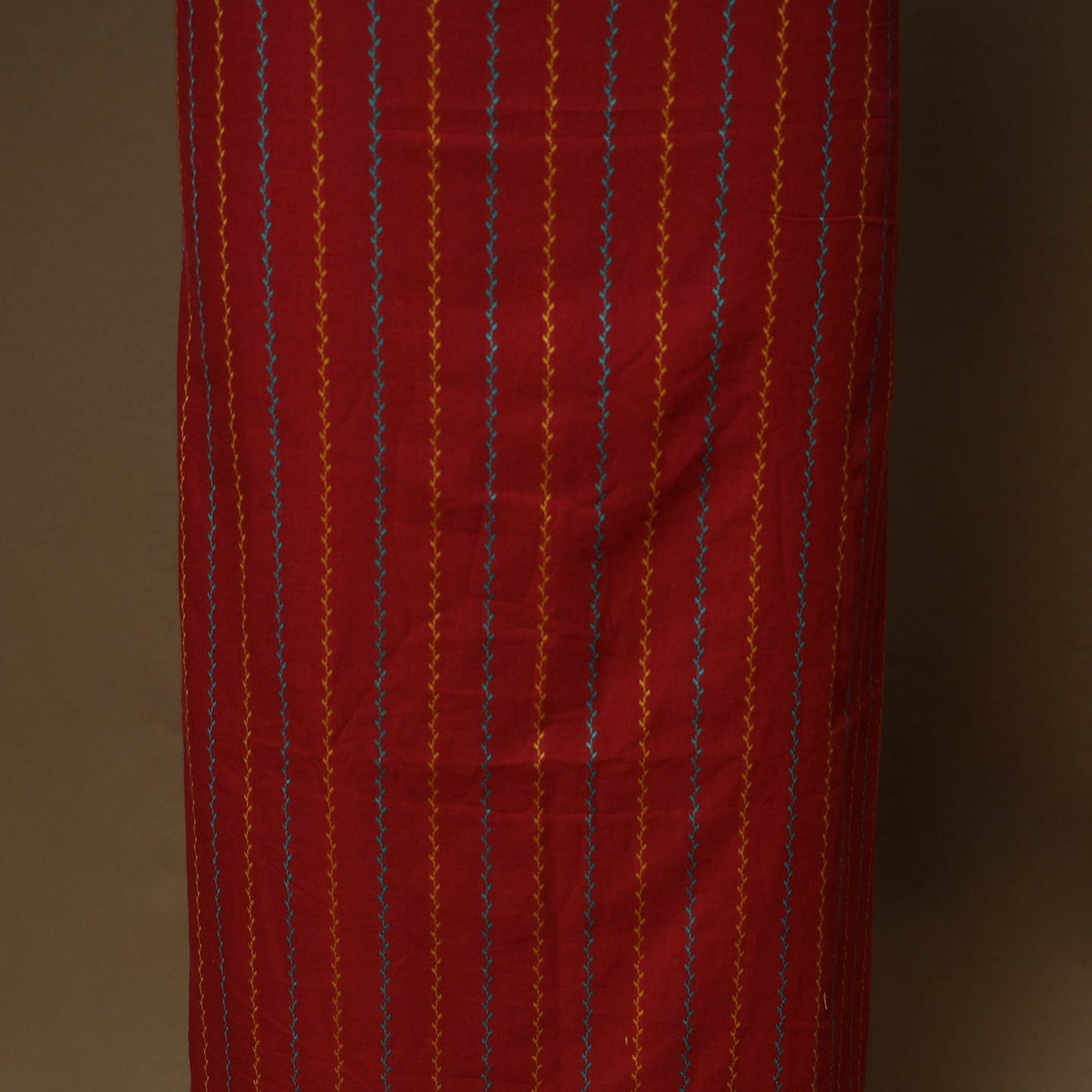 Maroon - 2pc cotton unstitched jacquard dress material