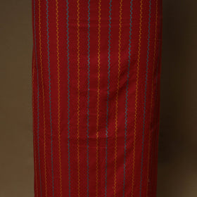 Maroon - 2pc cotton unstitched jacquard dress material