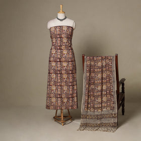 2pc cotton unstitched kalamkari dress material 06