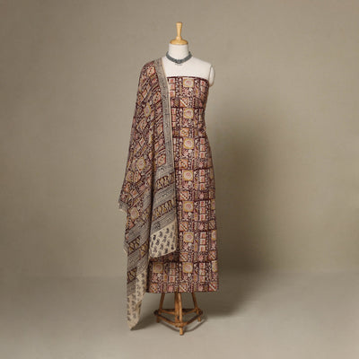 2pc cotton unstitched kalamkari dress material 06