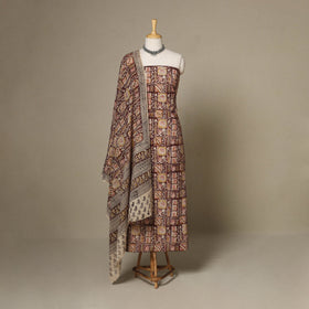 2pc cotton unstitched kalamkari dress material 06