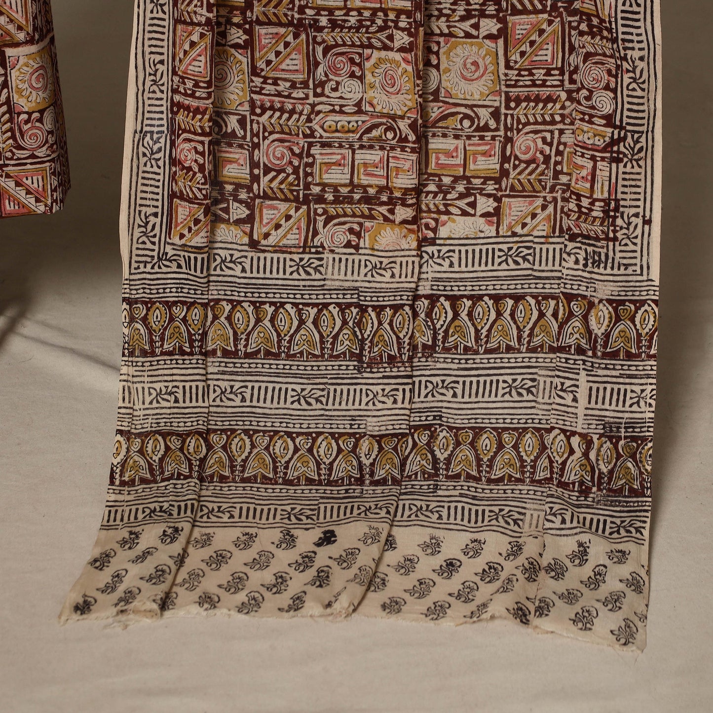 2pc cotton unstitched kalamkari dress material 06