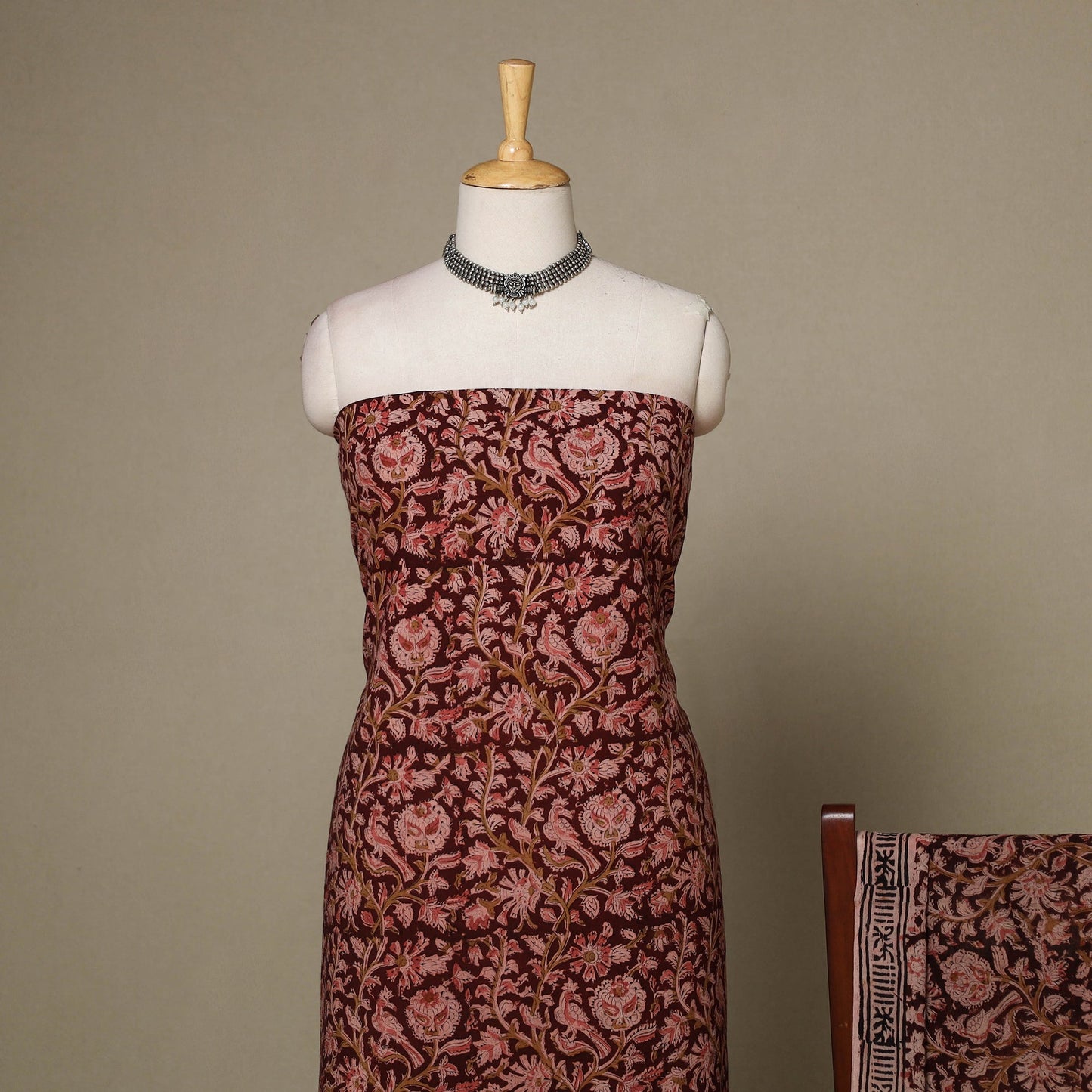 2pc cotton unstitched kalamkari dress material 09