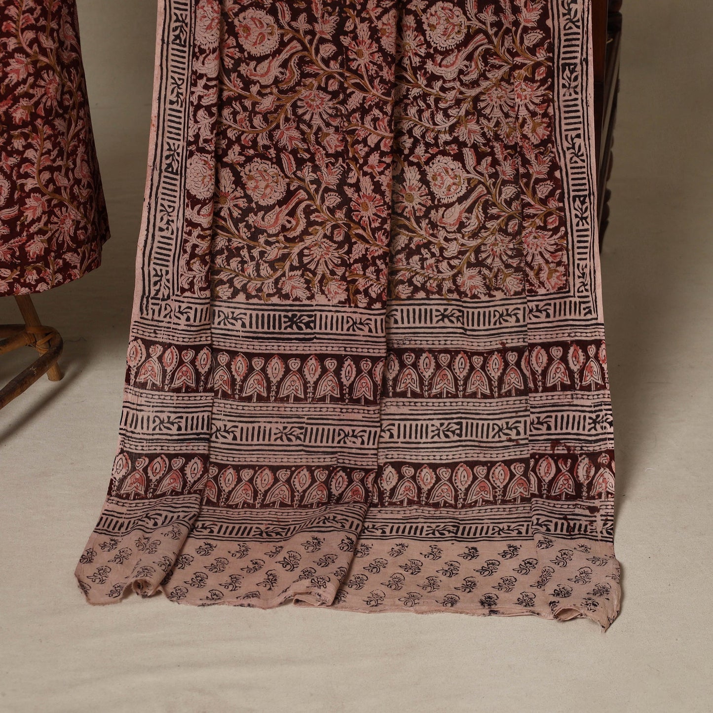 2pc cotton unstitched kalamkari dress material 09