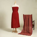  Maroon 2pc Handloom Fine Cotton Kutch Bhujodi Dress Material