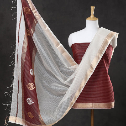 2pc Handloom Maheshwari Silk Dress Material 