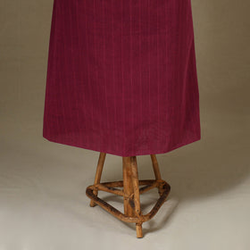 Maroon 2pc Kandangi Chettinad Dress Material with Jewellery Set